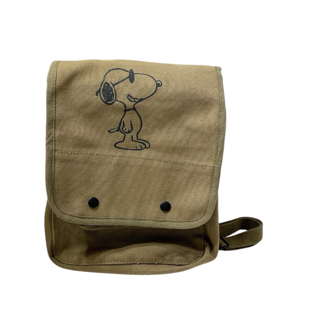Rothco Peanuts Snoopy Canvas Shoulder Bag Military Olive Green Peanuts Satchel
